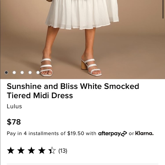 Lulus Dresses Lulus Sunshine And Bliss White Smocked Tiered Midi